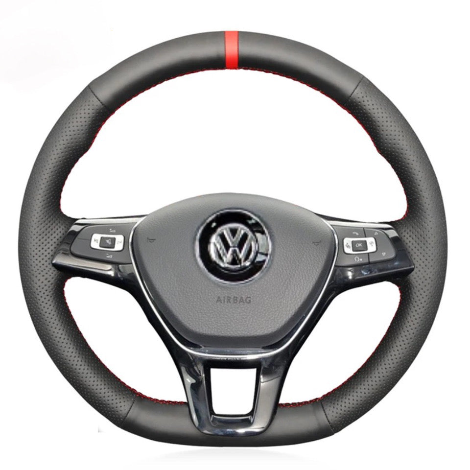 Daim Couvre Volant Voiture pour Volkswagen VW Golf R Mk7 Golf 7